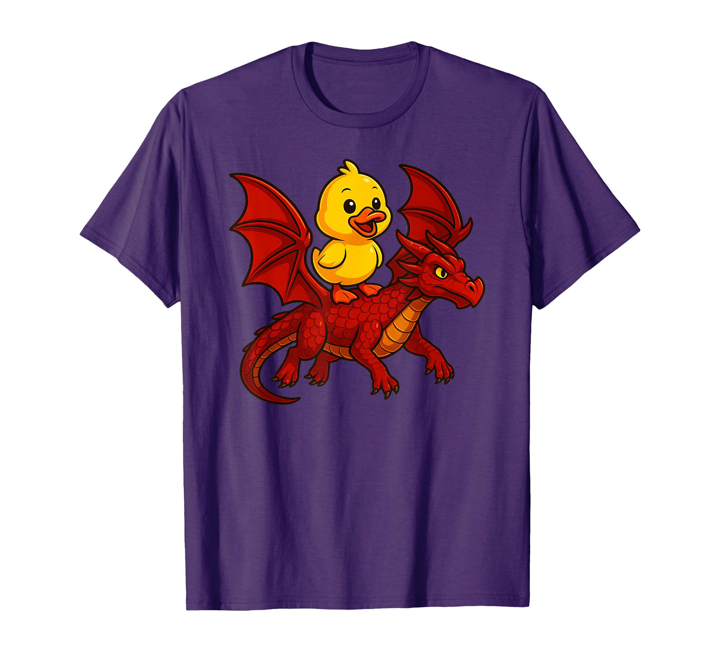 Yellow Duck Red Dragon Riding Zoo Day Animal Lover Boys Girl T-Shirt