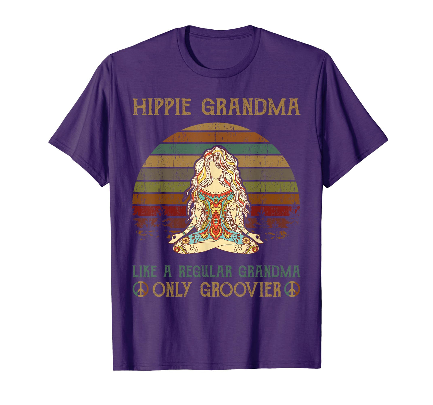 Hippie Grandma Like A Regular Grandma Vintage T-Shirt