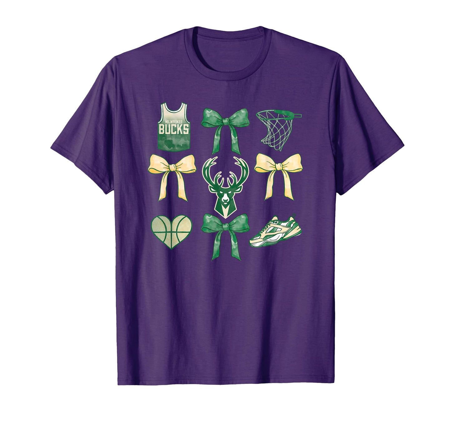 NBA Milwaukee Bucks Bow Grid T-Shirt