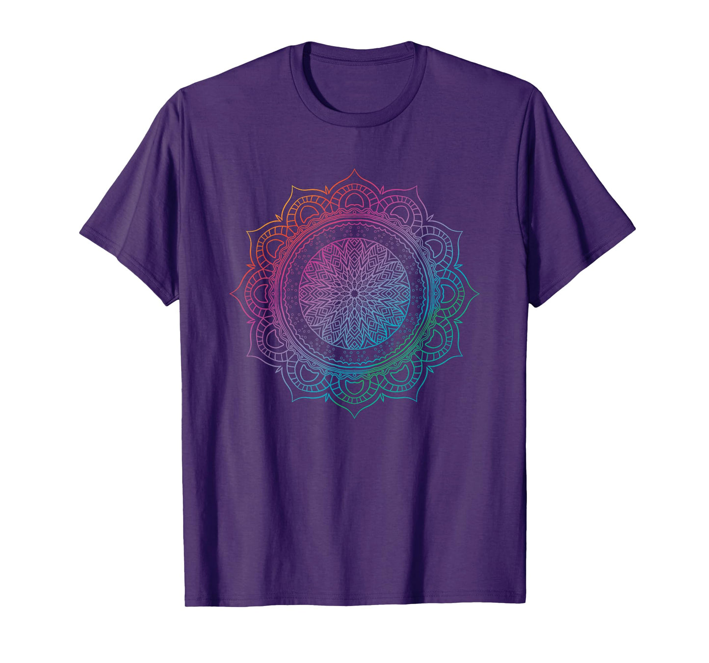 Sacred Geometry Boho Spiritual Yoga Flow Prana Art Mandala T-Shirt