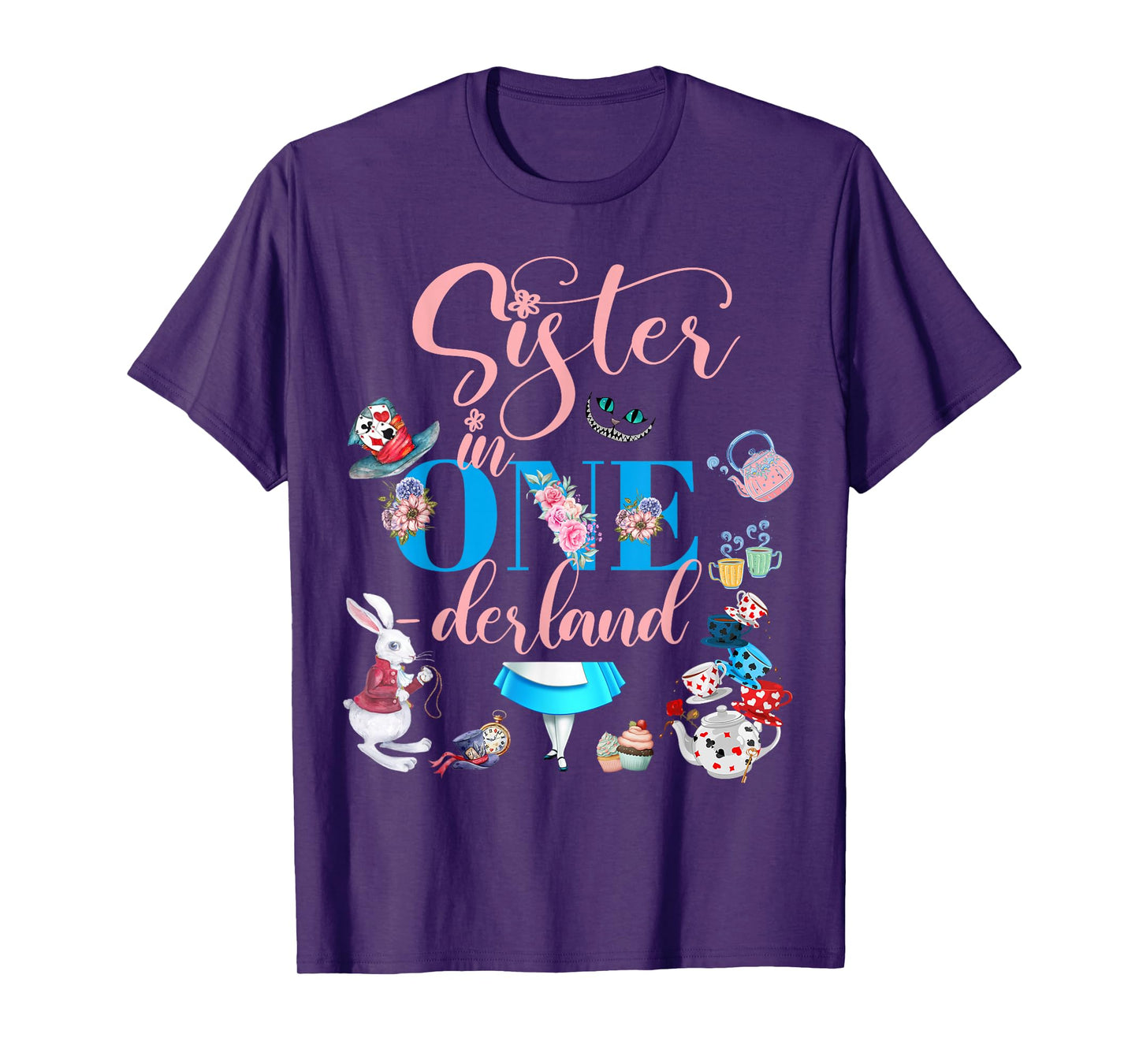 Alice in ONEderland Family Sister Of The Birthday Girl T-Shirt