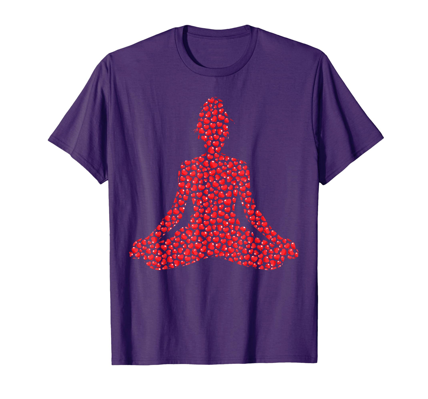 Yoga Lover Heart Shape Yoga Valentine's Day T-Shirt