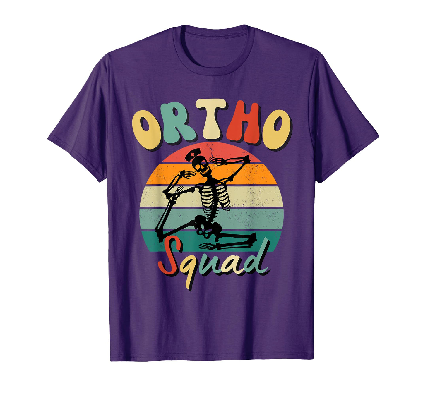 Orthopedics Department Retro Ortho Squad Skeleton Nurse RN T-Shirt