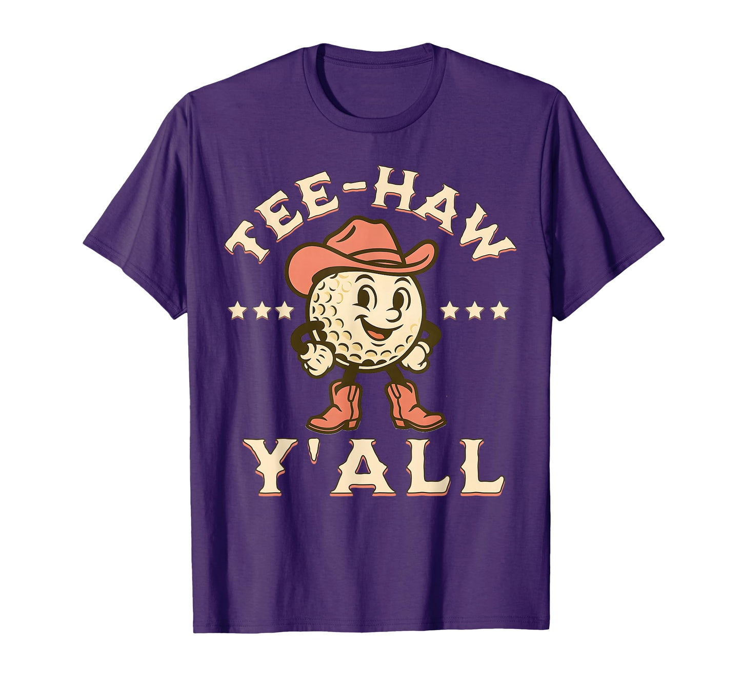 Western Tee Haw Y'all Funny Golf Ball Cowgirl Southern Women T-Shirt
