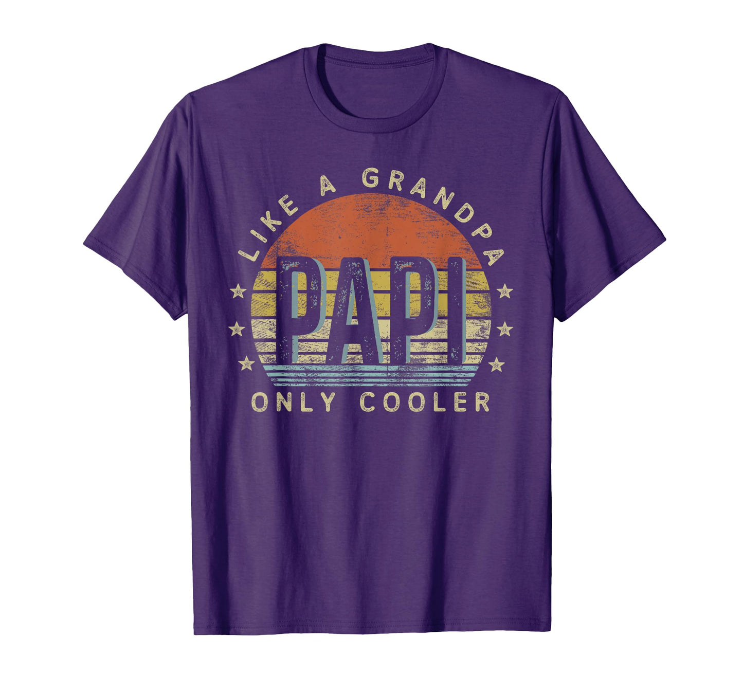 Papi Like a Grandpa Only Cooler Papi Gifts Vintage Style T-Shirt