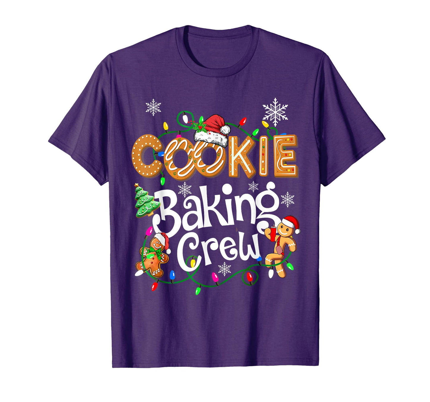 Cookie Baking Crew Cooking Lover Santa Xmas Gingerbread T-Shirt