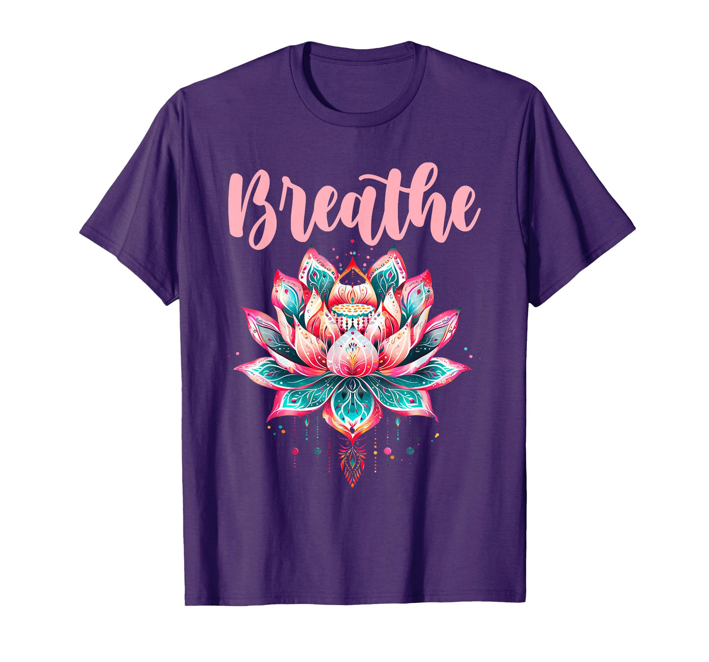 Lotus Flower Yoga Meditation Breathe T-Shirt