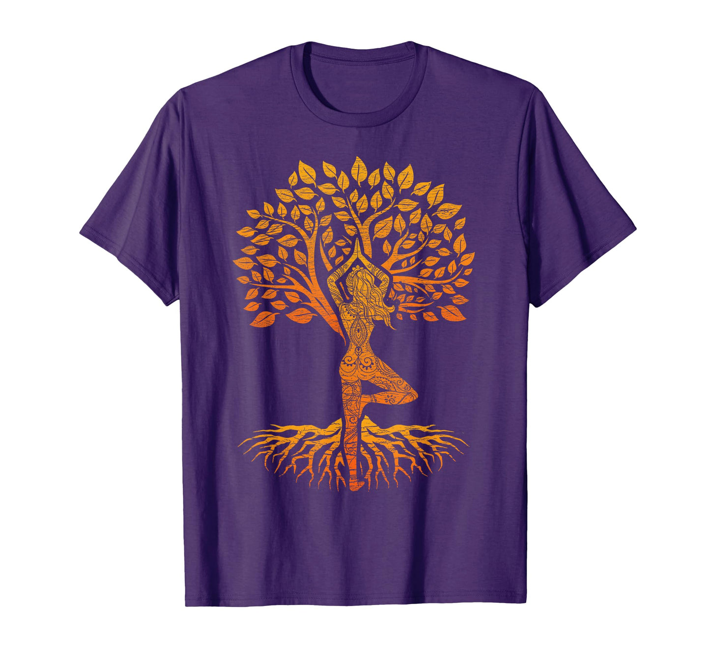 Tree of Life Yoga T-Shirt: Chakra Haka, Classic Fit, Round Neck, Black