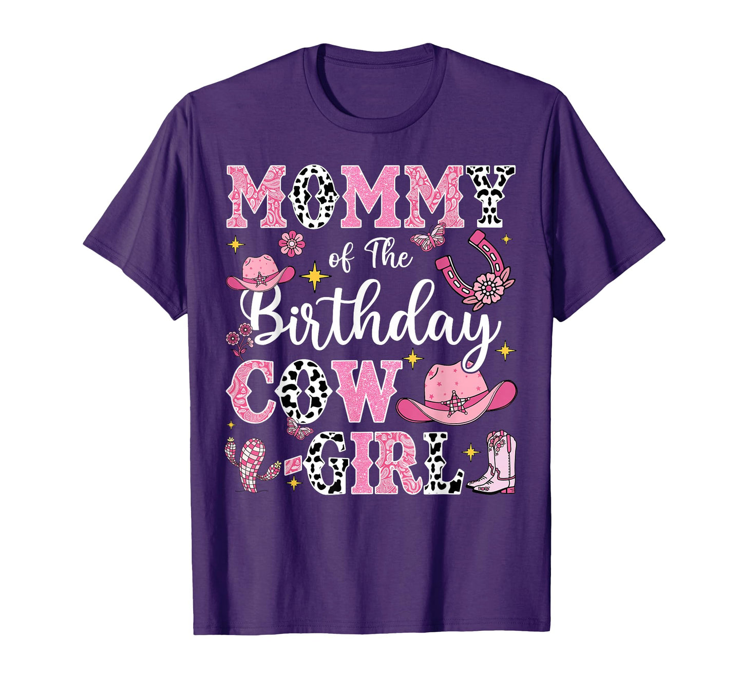 Mommy Of The Birthday Cow-Girl Rodeo Cow Girl Birthday T-Shirt