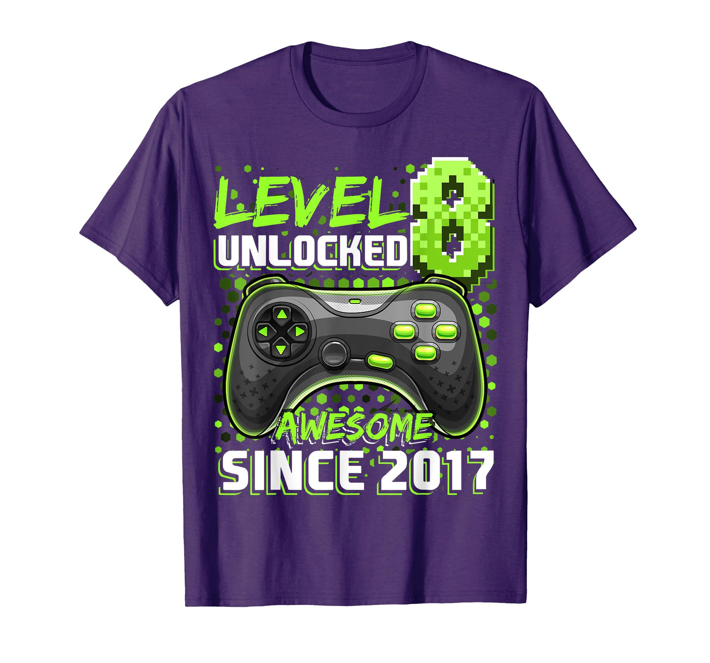 8th Birthday Boy Level 8 Gamer 8 Year Video Game Party T-Shirt