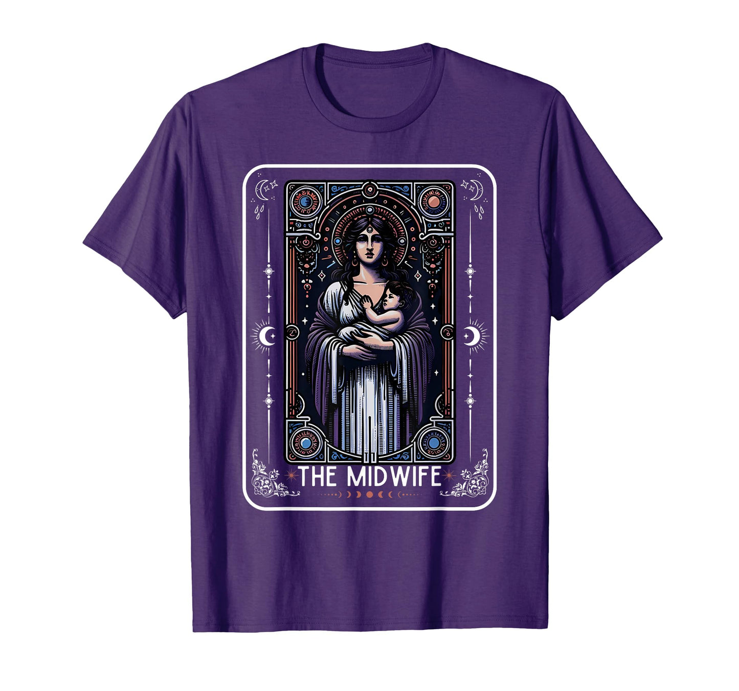Midwife Tarot Card Witchy Doula L&D Nurse Spooky Midwife T-Shirt