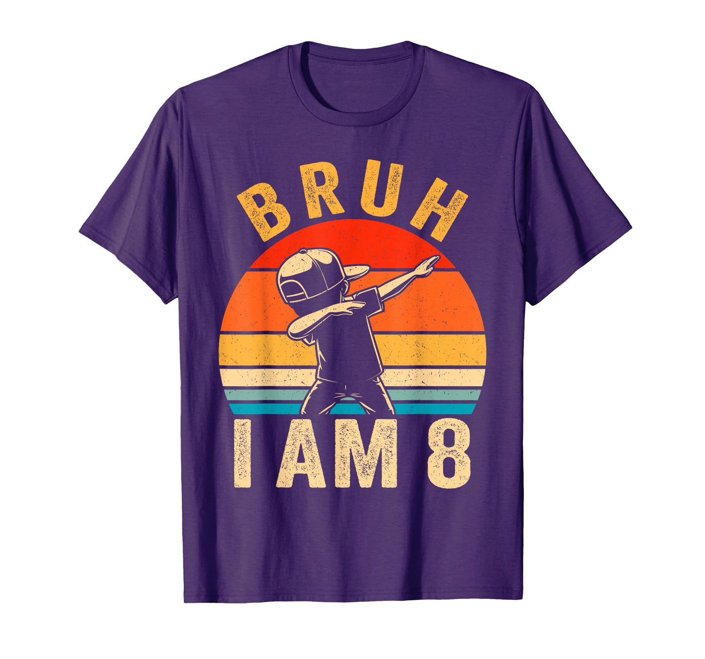 Bruh It's My 8th Birthday Dabbing I'm 8 Year Old Birthday T-Shirt