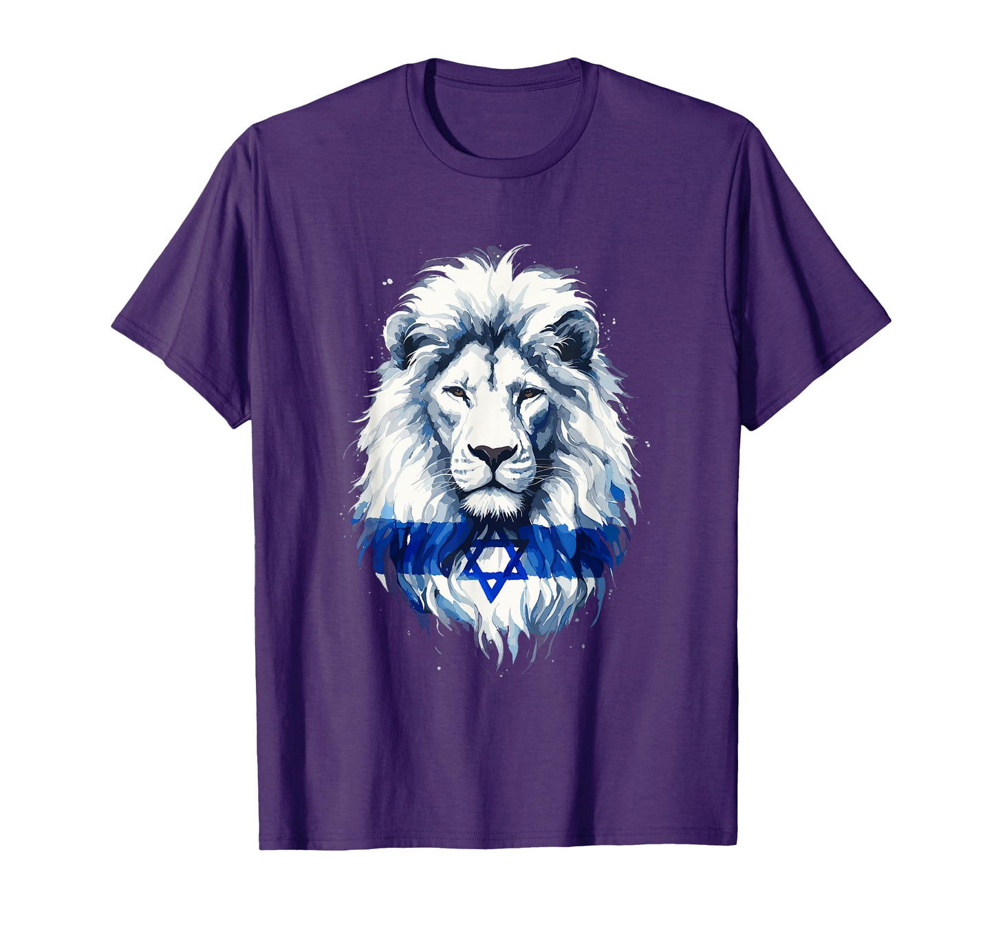 Jewish Israel Flag Lion David Star Yisrael Proud Israelites T-Shirt