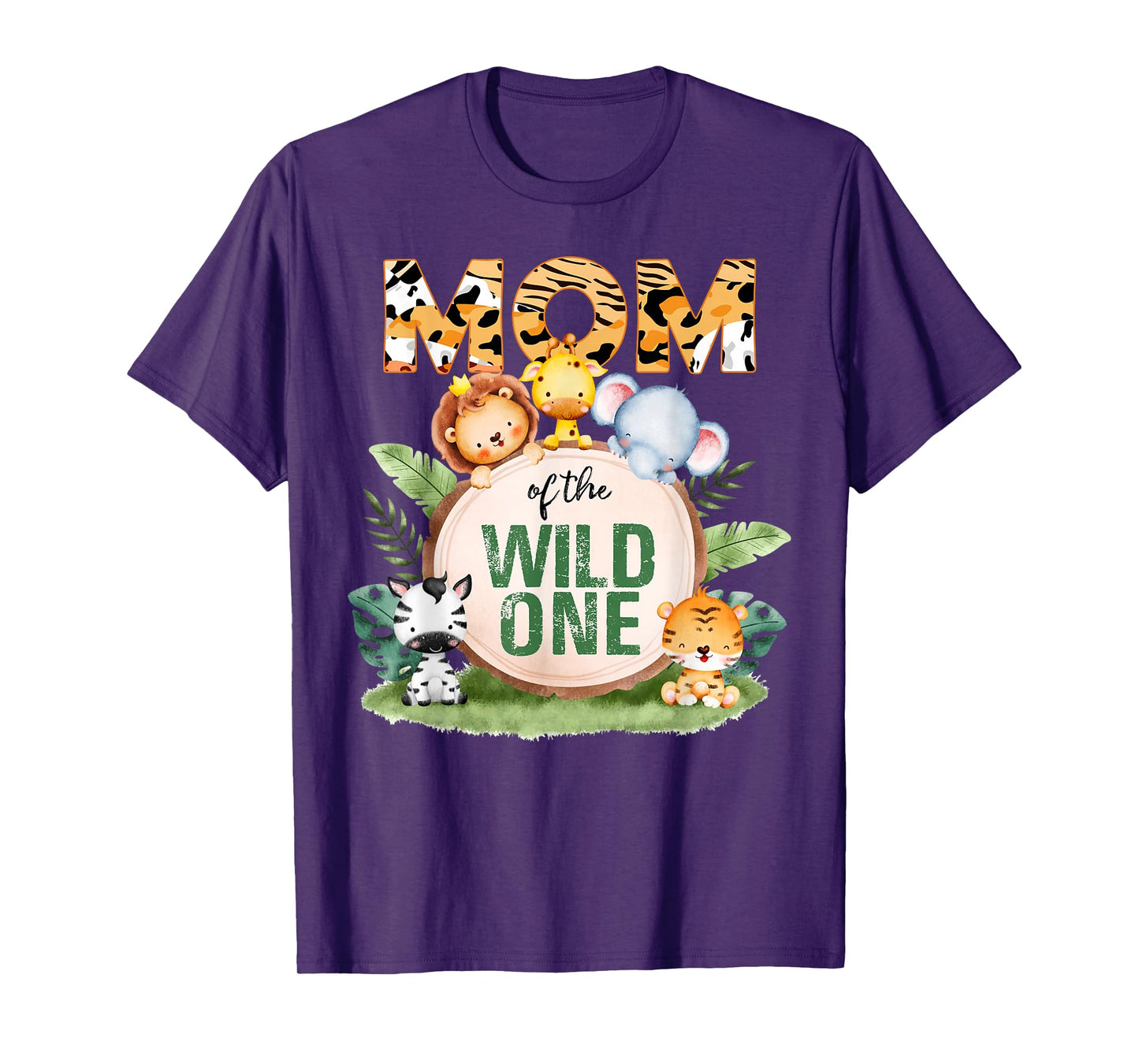 Mom Of The Wild One 1st Birthday Safari Family Matching T-Shirt