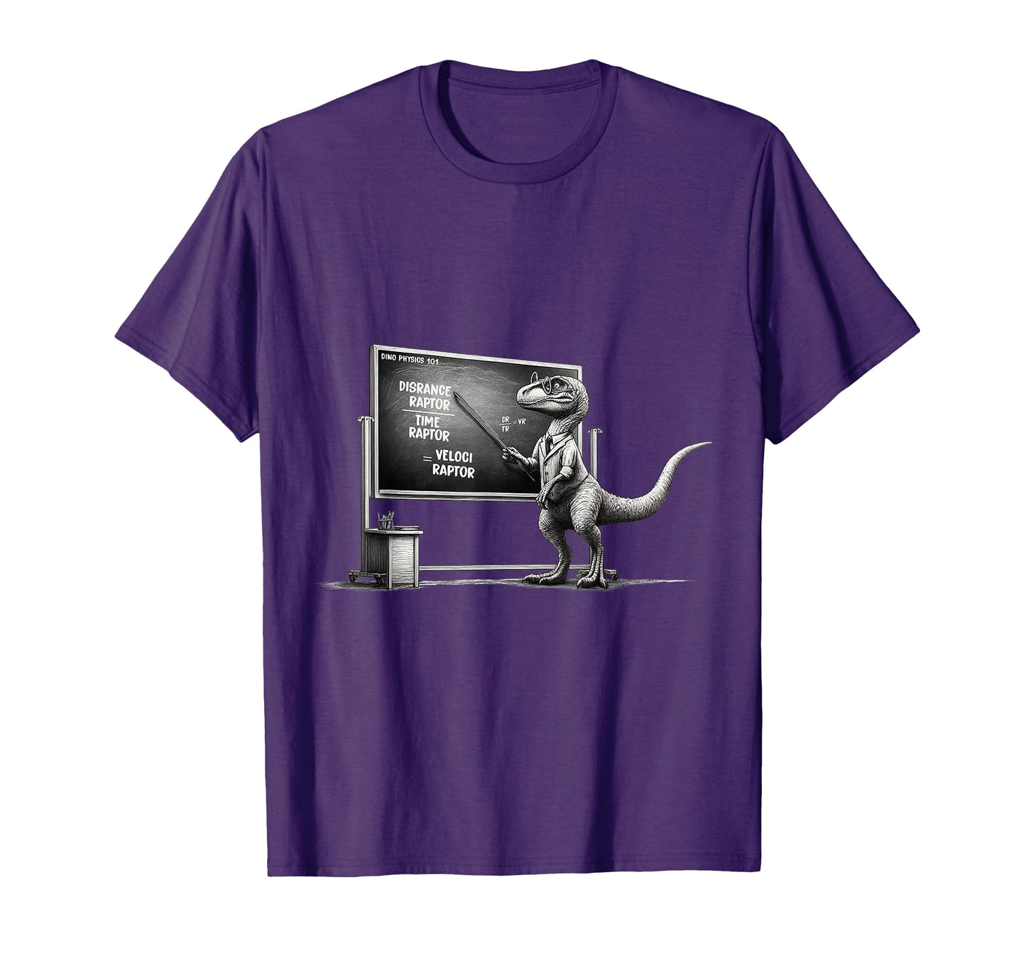 Funny Physics Velociraptor Distance Raptor Over Time Raptor T-Shirt