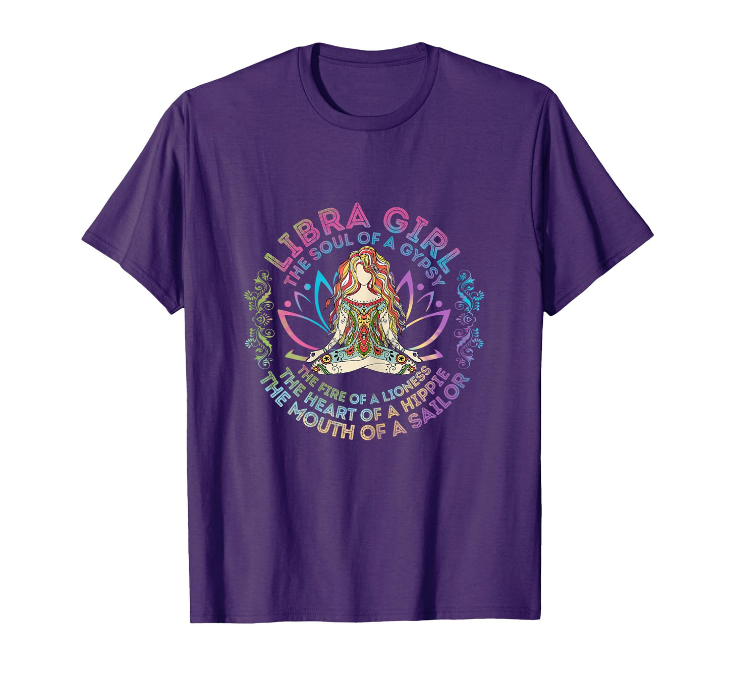 Libra Girl The Soul Of A Gypsy Birthday Hippie Soul T-Shirt