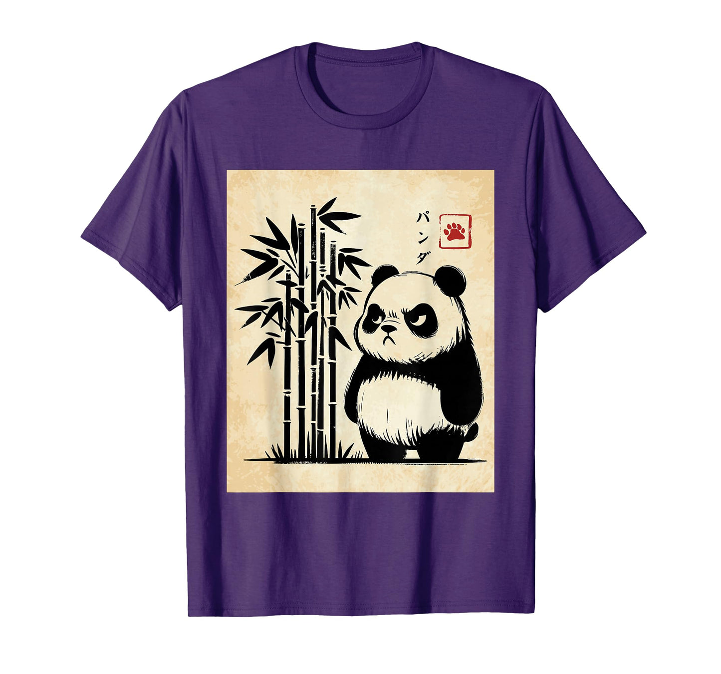 Kawaii Panda Ink Japanese Streetwear Novelty Funny Panda T-Shirt