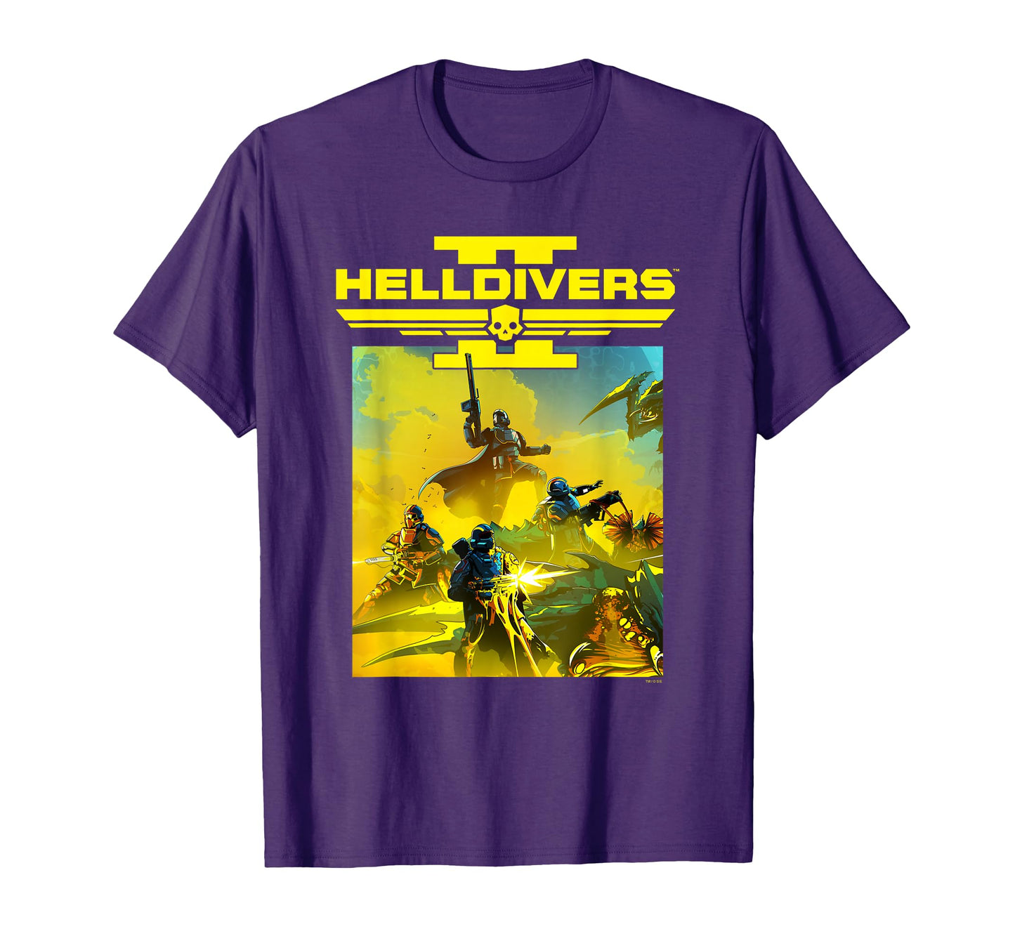 Helldivers 2 Sony Playstation Video Game Group Key Art T-Shirt