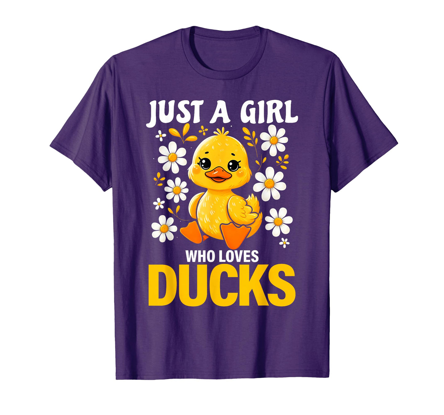 Just a Girl Who Loves Ducks Shirt Girl Cute Funny Duck Gifts T-Shirt
