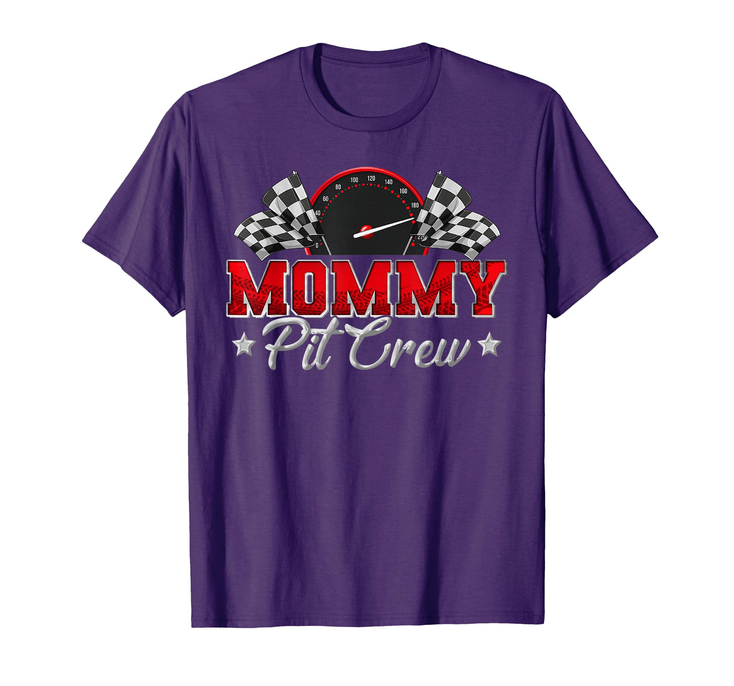 Pit Crew Race Car Racing Mommy Family Birthday Party Gift T-Shirt