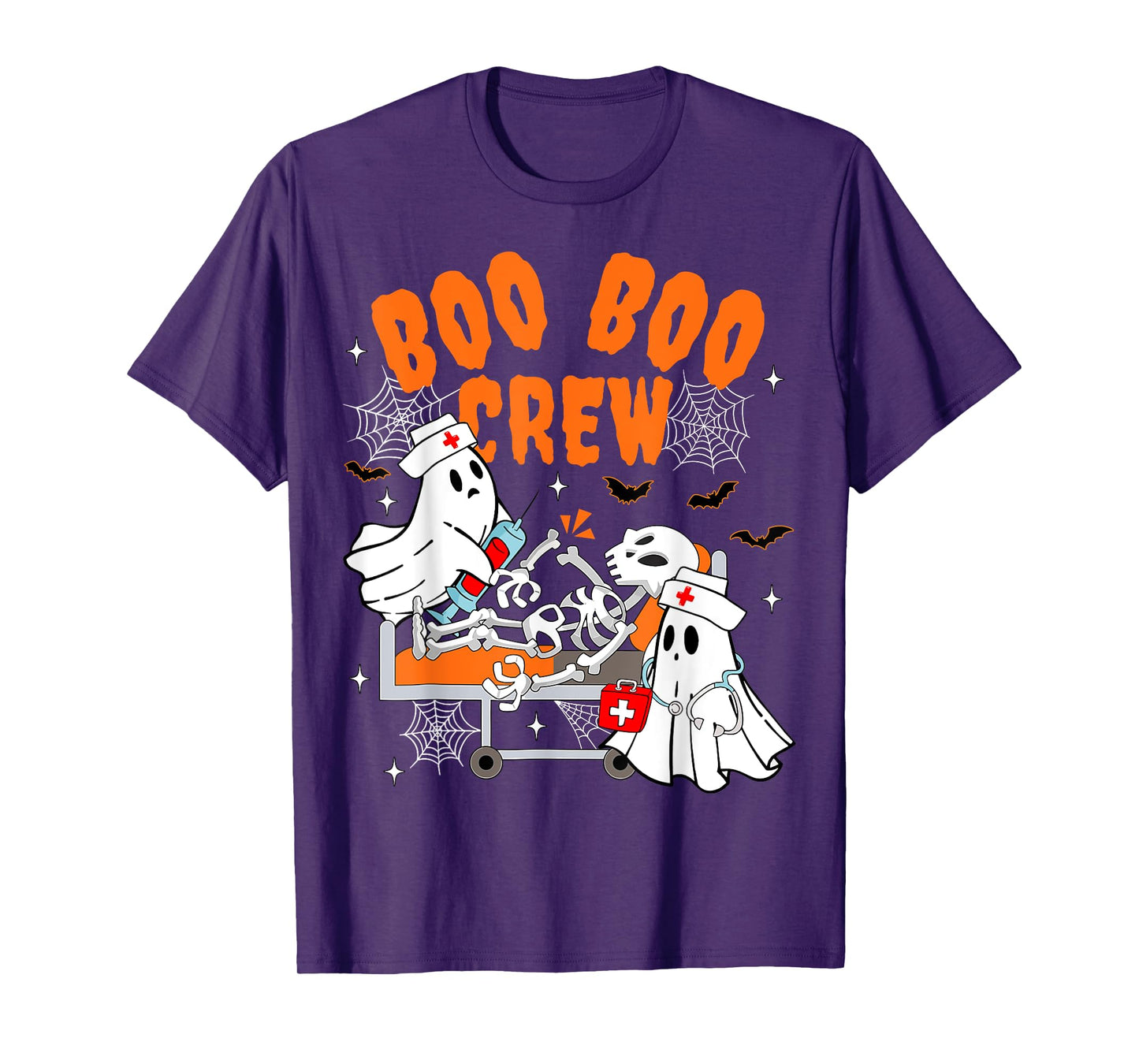 Boo Boo Crew Halloween Ghost Nurse Pediatric Nurse OR Nurse T-Shirt