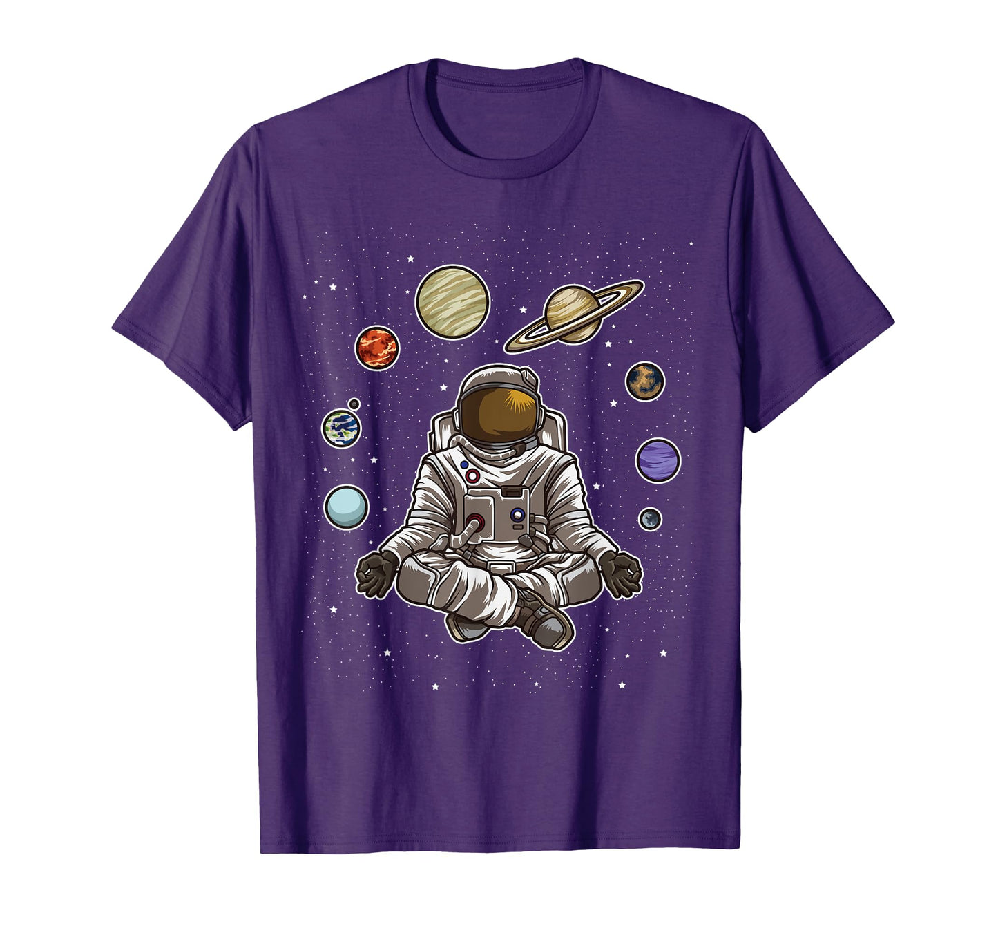 Yoga Astronaut Meditates In Space And feels The Galaxy T-Shirt