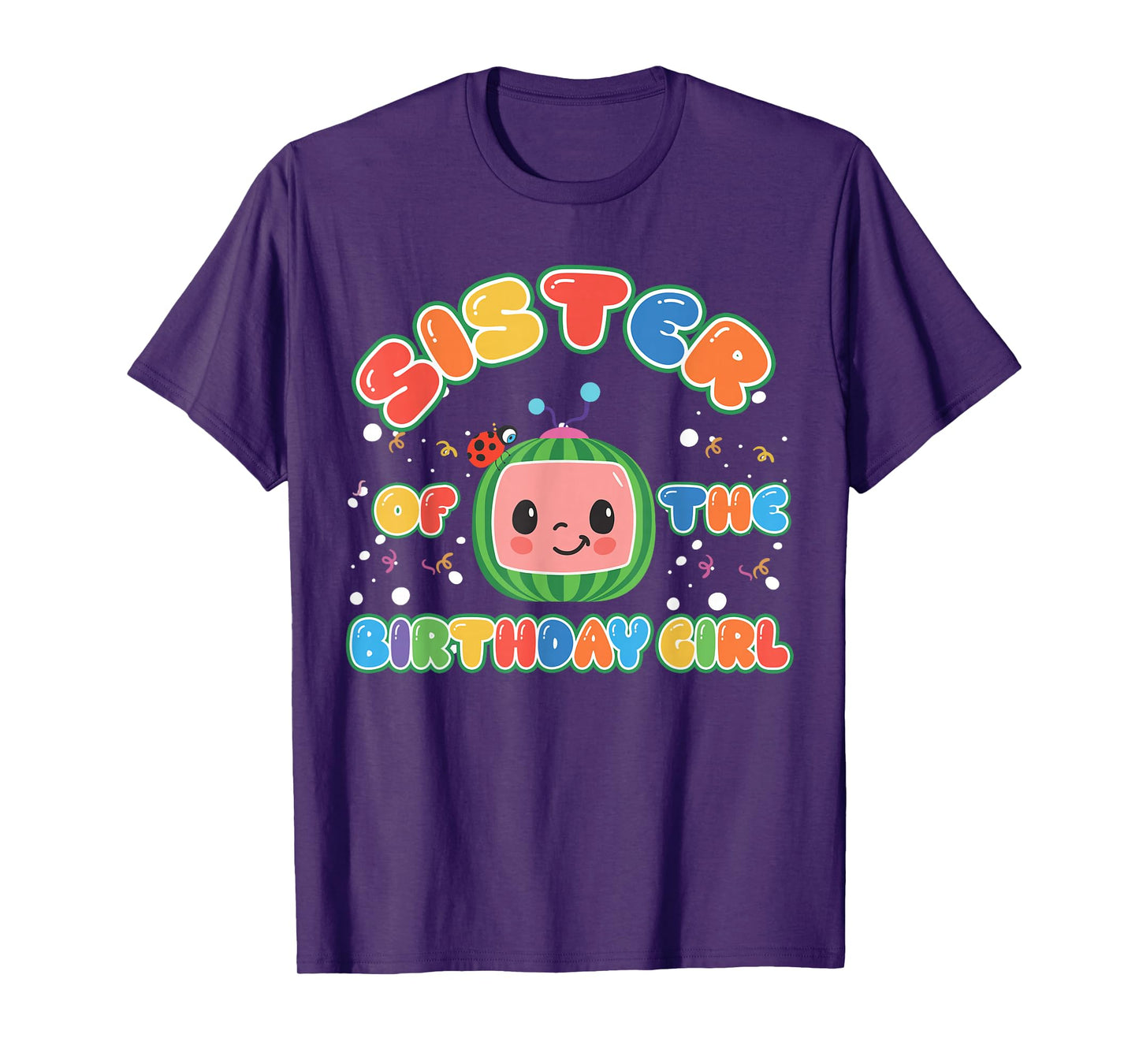 Sister Of The Birthday Girl Melon Family Matching Funny T-Shirt