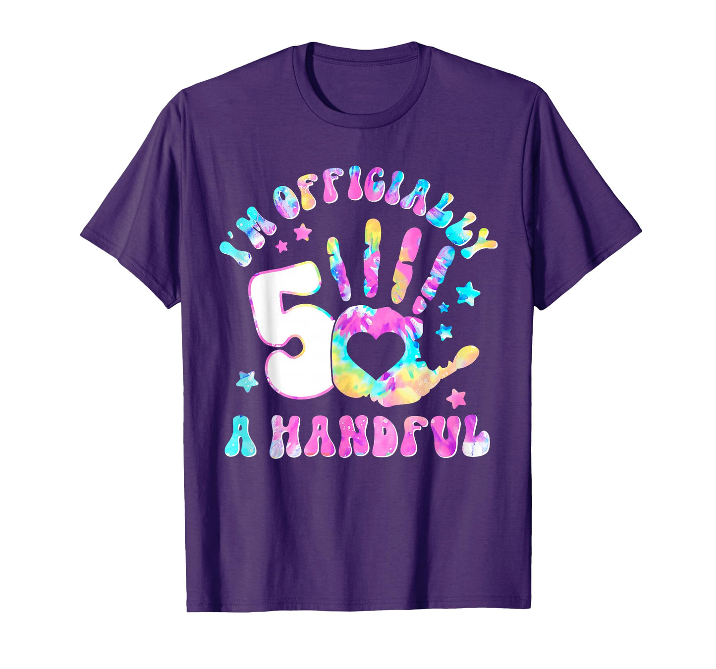 Kids I'm Officially a Handful 5th Birthday Party Funny Five T-Shirt