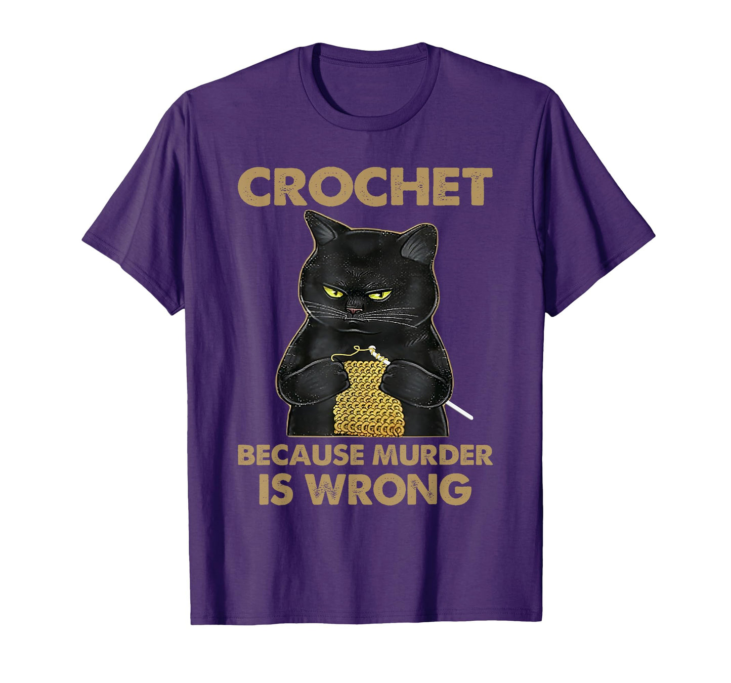 Funny Cat Cute Cat Crocheting Cat Lover Cat Owner Gifts T-Shirt