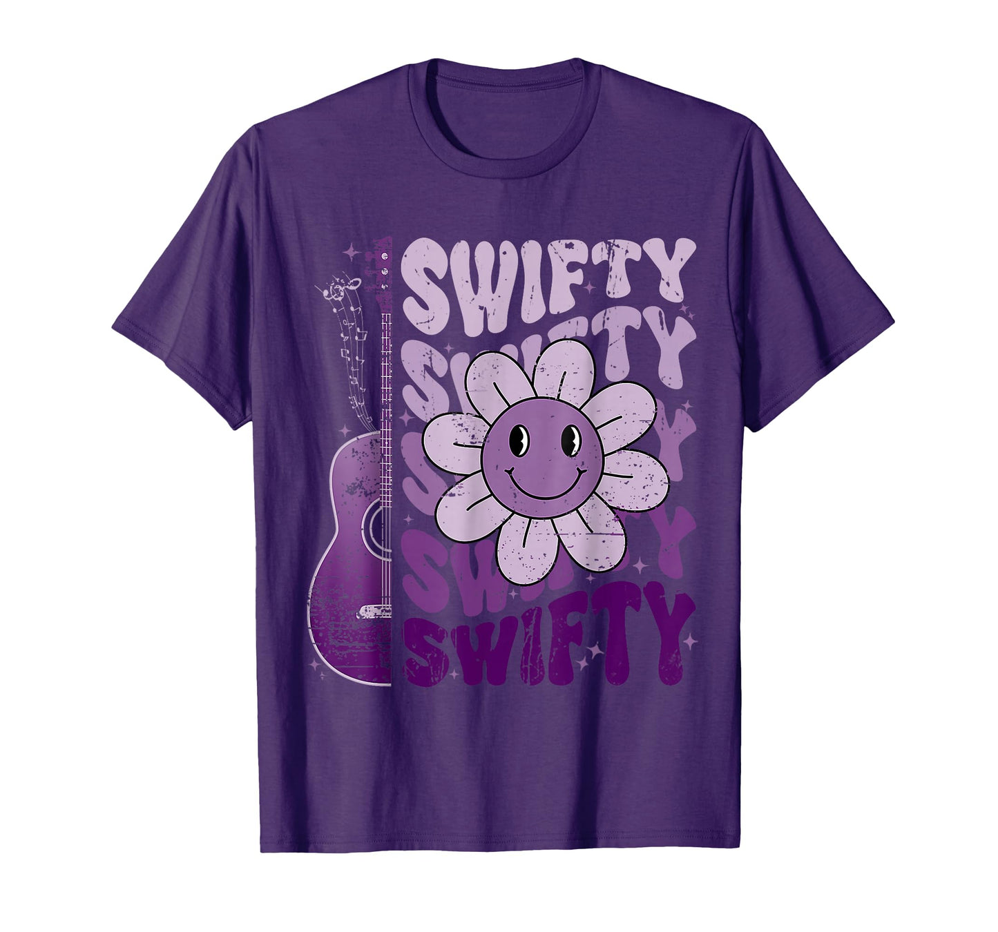 Retro-Swifty First Name Personalized Groovy Unisex T-Shirt, Black, Small, Short Sleeve, Cotton Blend, Polyester Blend, Crew Neck, Letter Print, Lightweight, All Seasons, Pull On, 1 Count