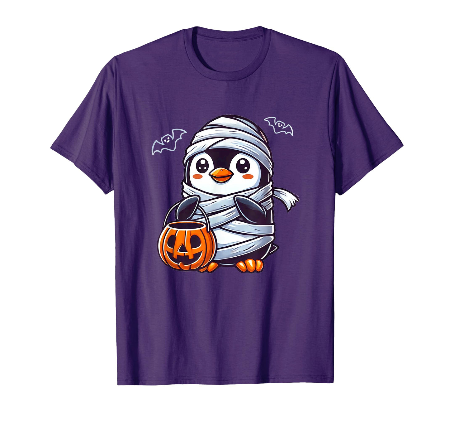 Penguin Halloween Mummy Kids Women Men Penguin T-Shirt