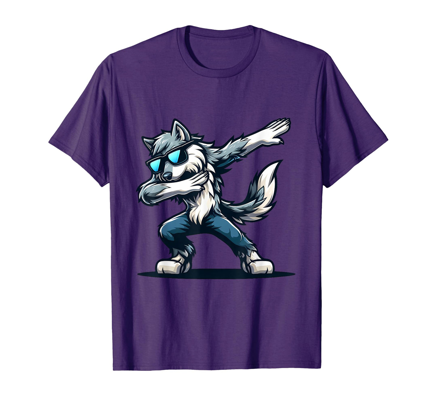 Funny Dab Timber Wolf Dancing Dabbing Wolf T-Shirt