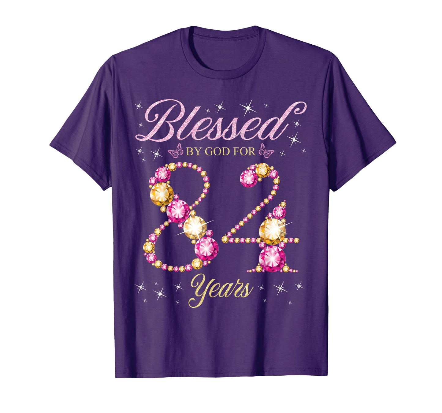 Blessed By God For 84 Years Old 84th Birthday Party T-Shirt