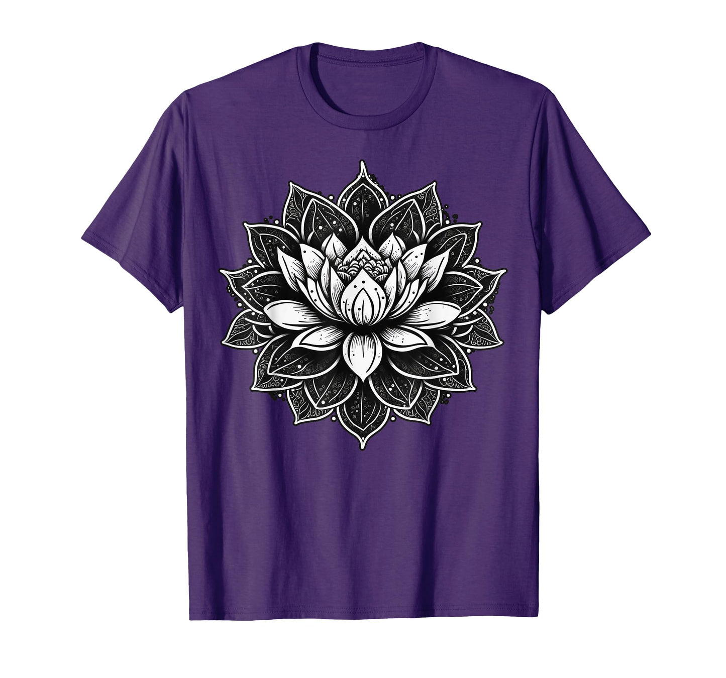 Yoga Meditation Lotus Flower on Mandala Lotus Flower T-Shirt