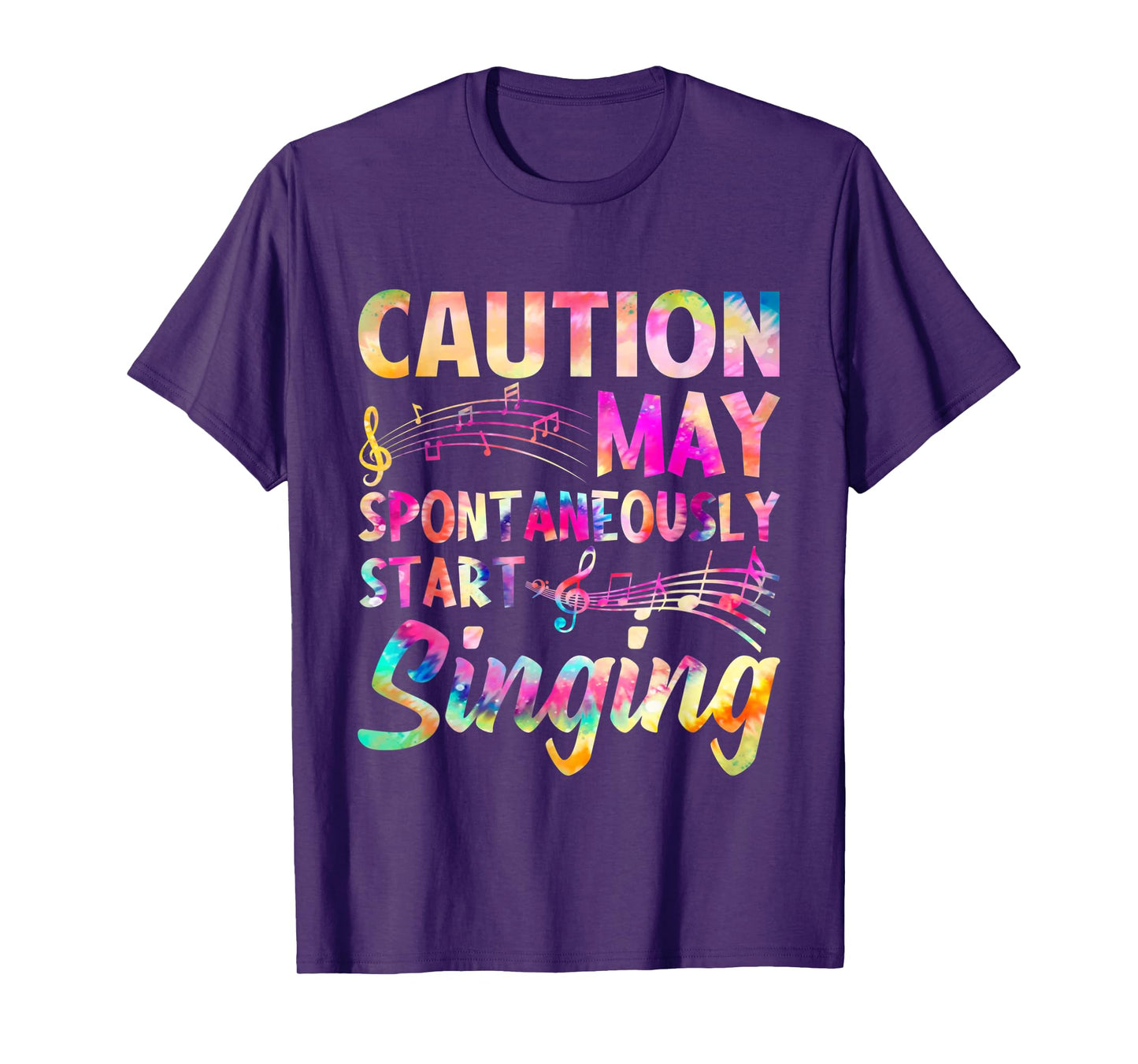 Caution May Begin Spontaneously Singing Choir Band Music T-Shirt
