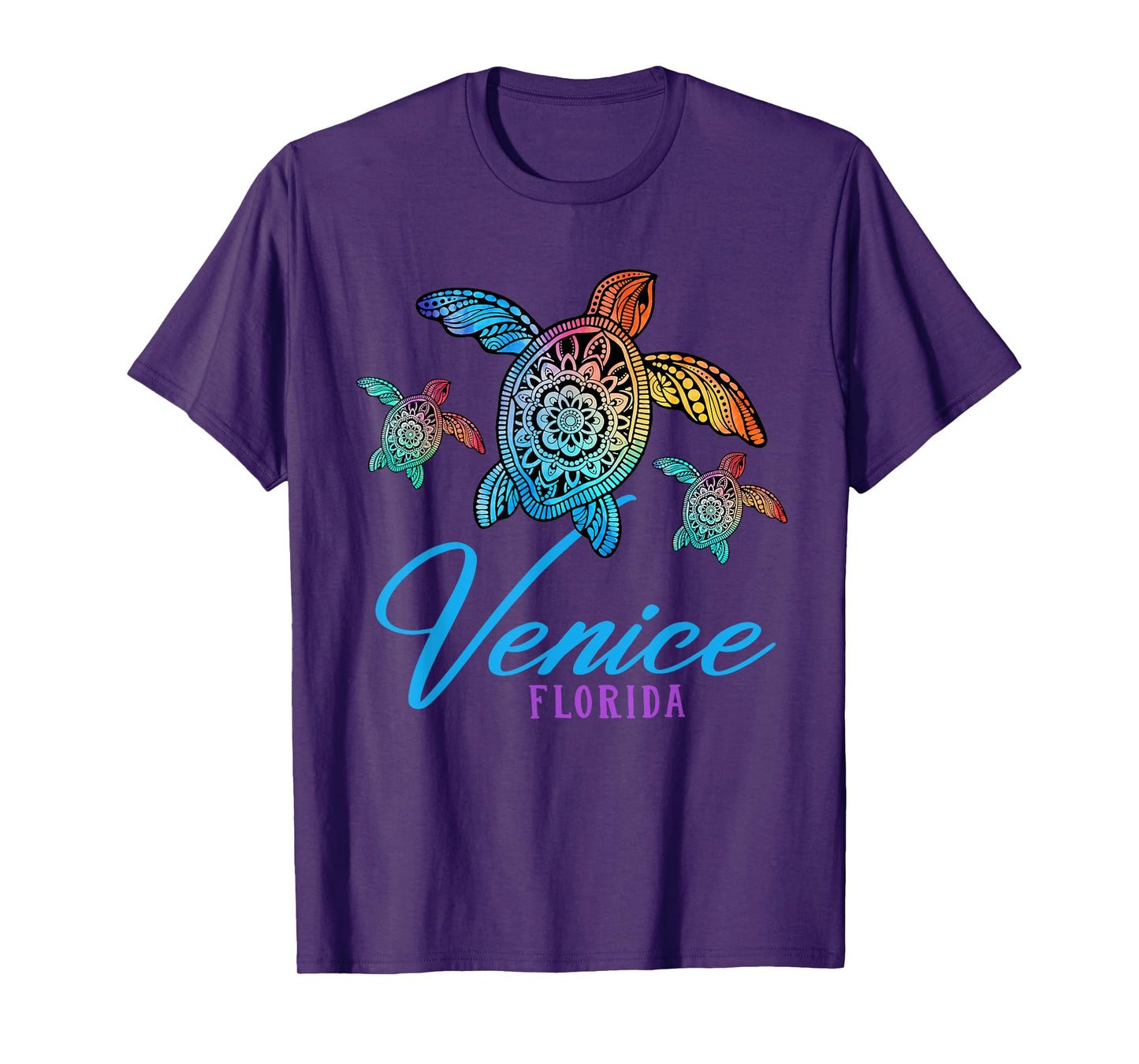 Venice Beach Tie Dye Sea Turtle Florida Family Vacation T-Shirt