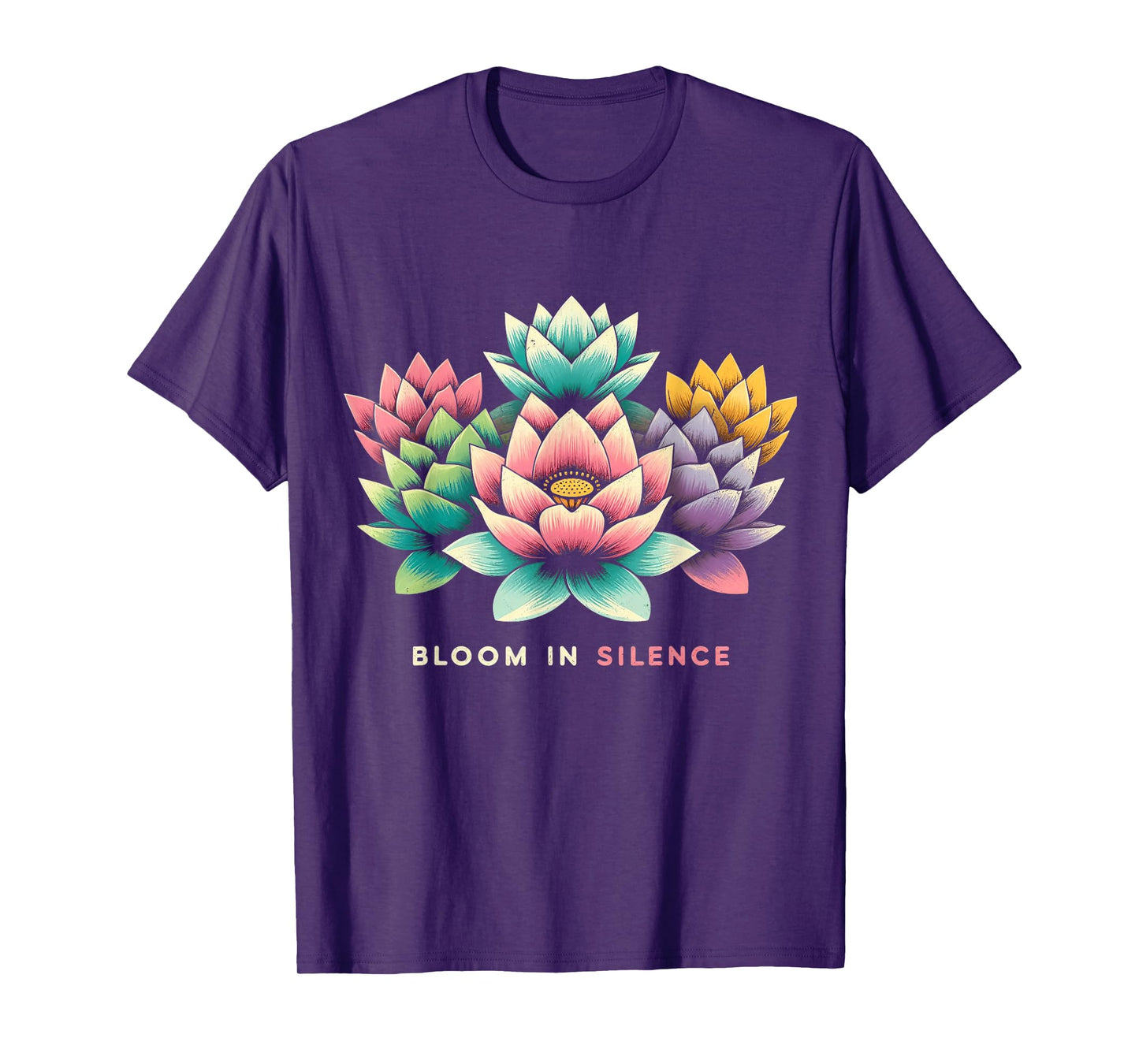 Lotus Flower Tee - Bloom in Silence - Zen Yoga & Meditation T-Shirt