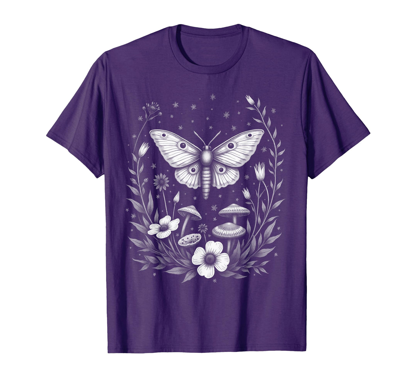 Fairycore Floral Moth Aesthetic Women Girls T-Shirt