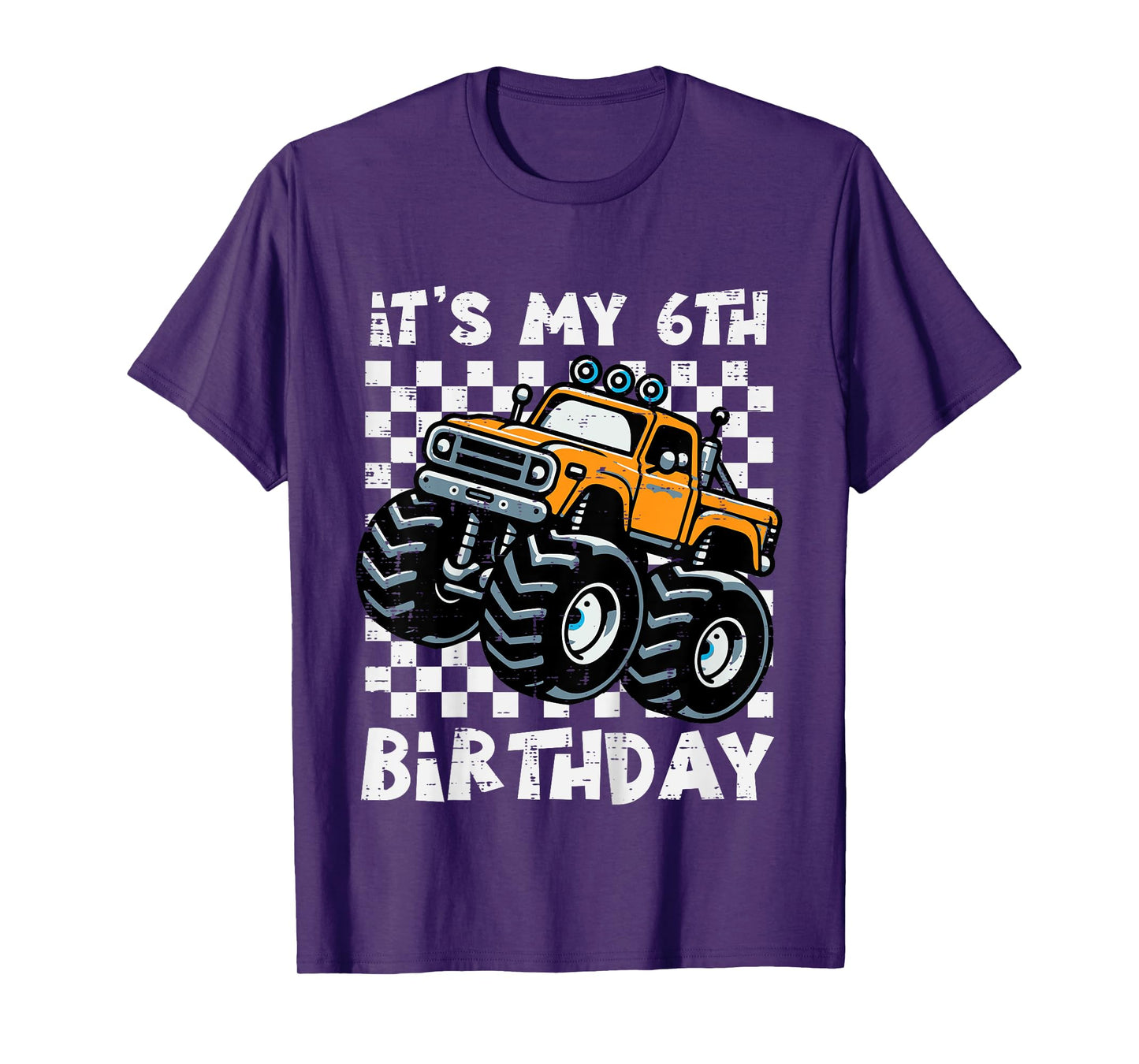 Kids Its My 6th Birthday Monster Truck 6 Year Old Bday Boys Kids T-Shirt