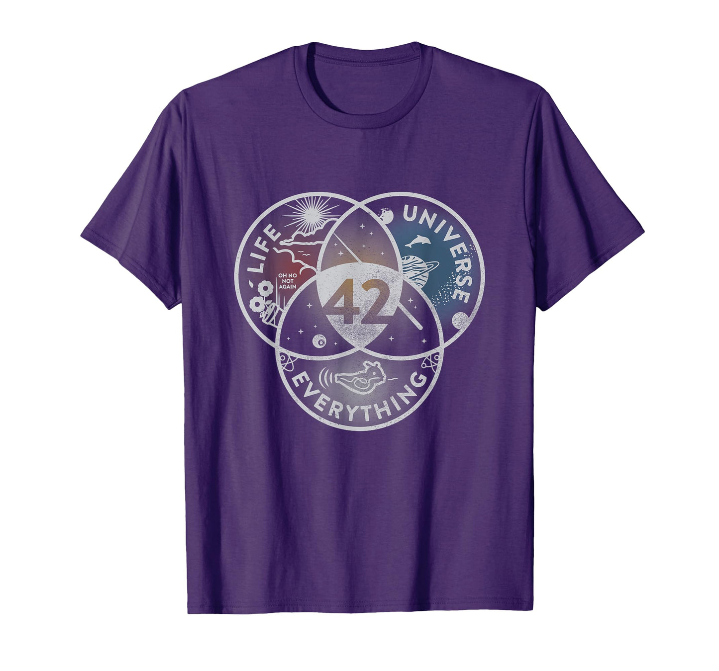 Venn Diagram Life The Universe And Everything - 42 Life T-Shirt