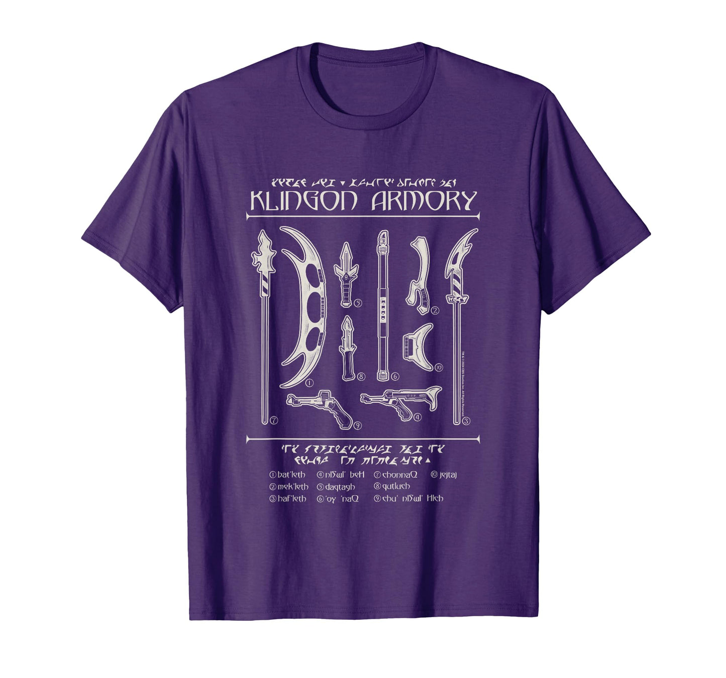 Star Trek: The Next Generation Klingon Armory Weapon Guide T-Shirt