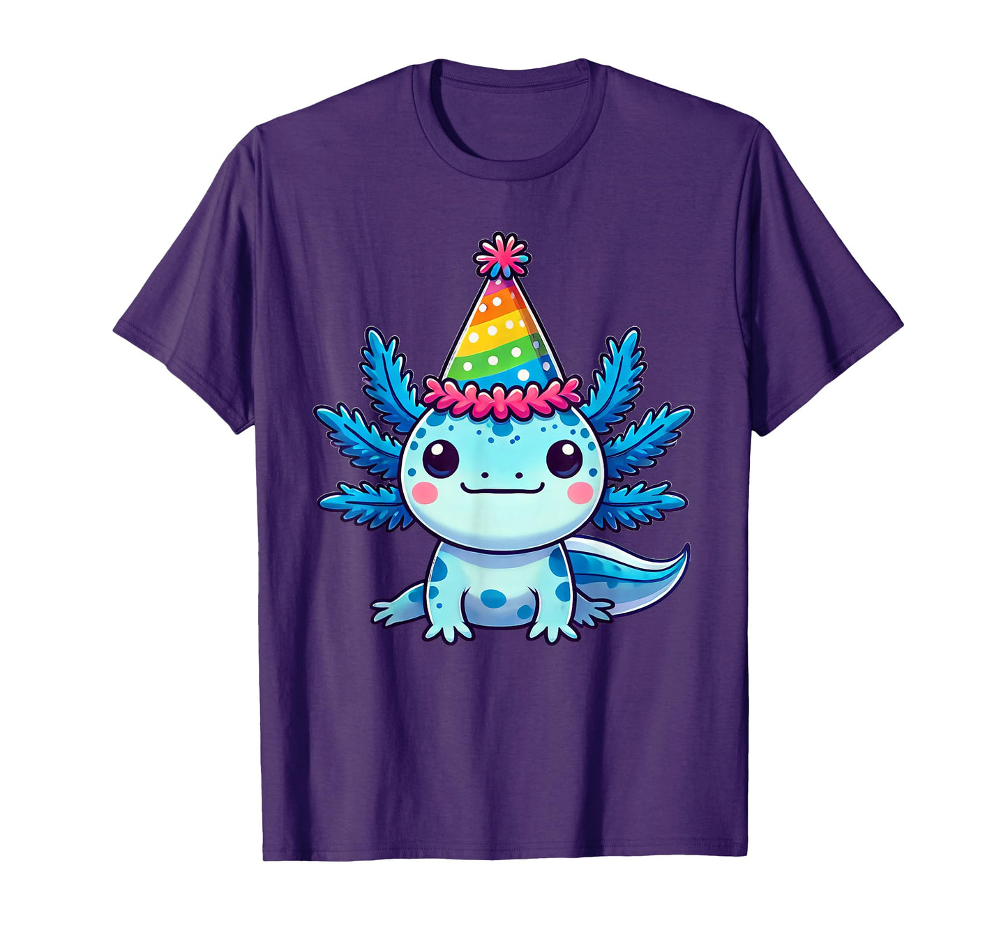 Anime Kawaii Axolotl Birthday Party Hat T-Shirt