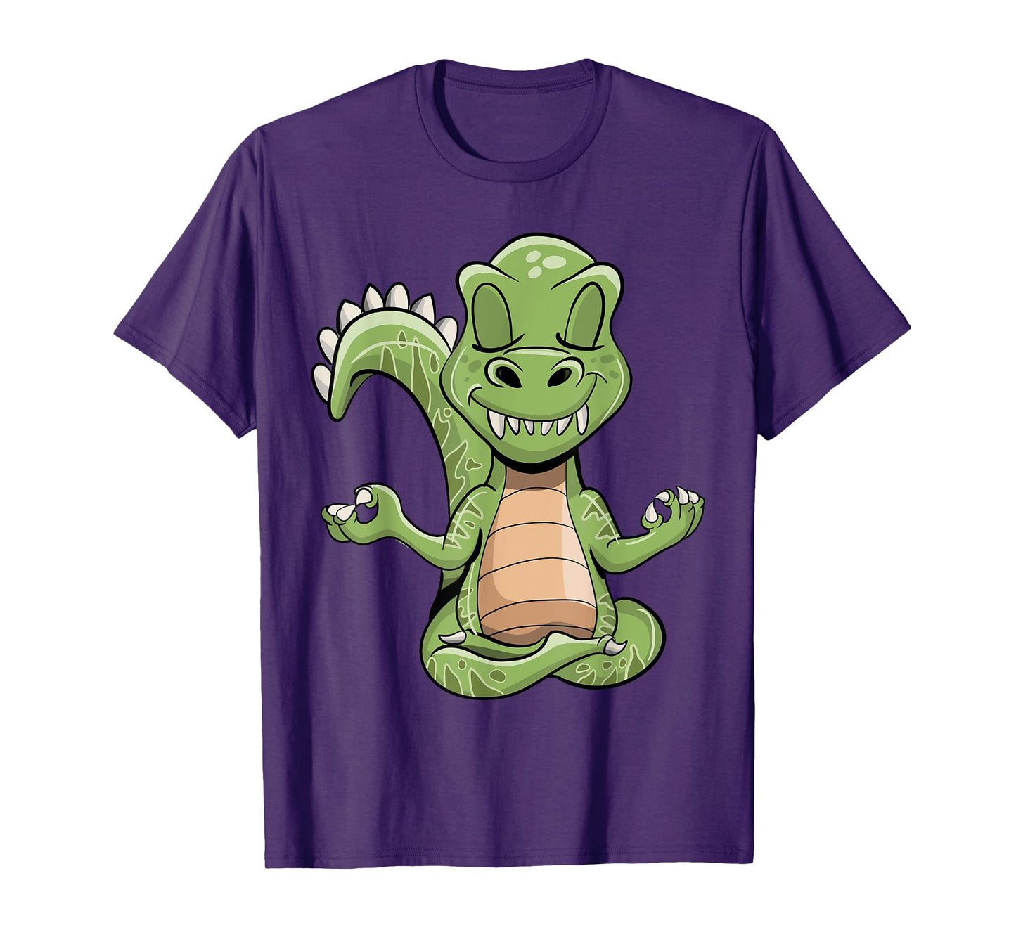 Dino Yoga Dinosaur Dragon Meditating T-Rex Yogasaurus Zen T-Shirt