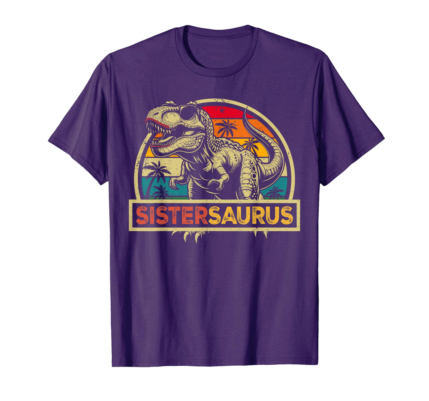 Sistersaurus T Rex Dinosaur Sister Saurus Family Matching T-Shirt