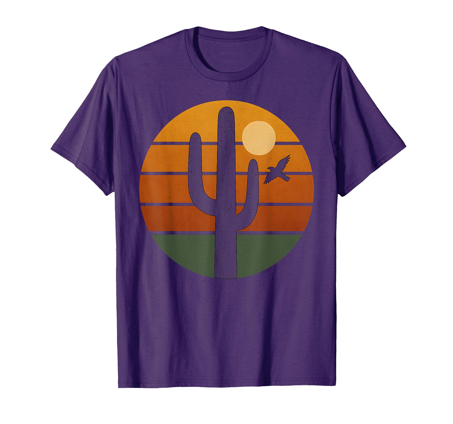 Vintage Sunset Saguaro Cactus Retro Desert T-Shirt