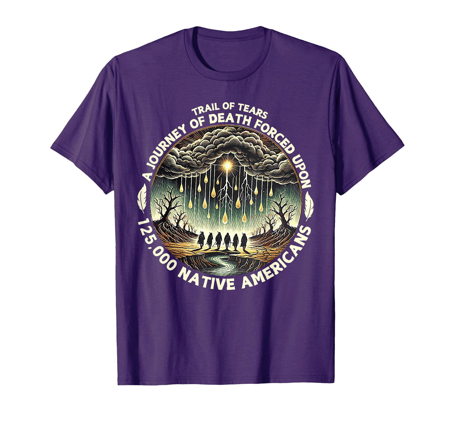 Trail Of Tears A Journey Of Death Forced Upon 125,000 Native T-Shirt
