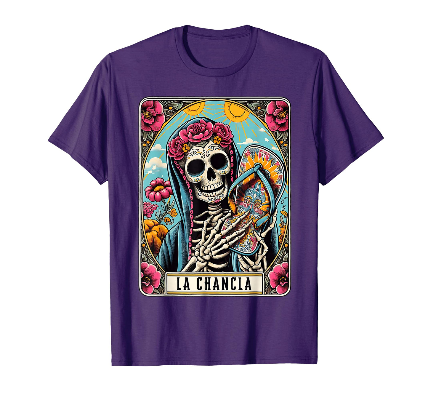La Chancla Flip Flop Card Funny Mexican Mom Tarot Card T-Shirt