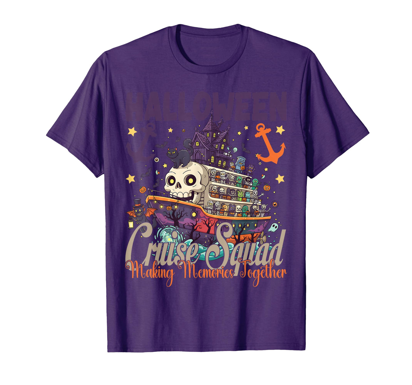 Halloween Cruise Squad 2025 Halloween Trip Family Cruising T-Shirt