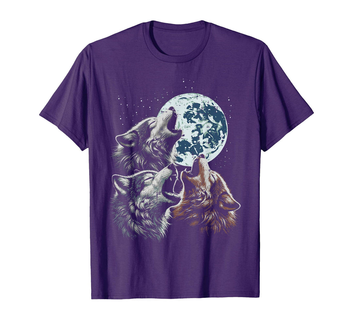 Wolves Cursed Moon Howl Funny Wolf Meme Parody Men Women Kid T-Shirt