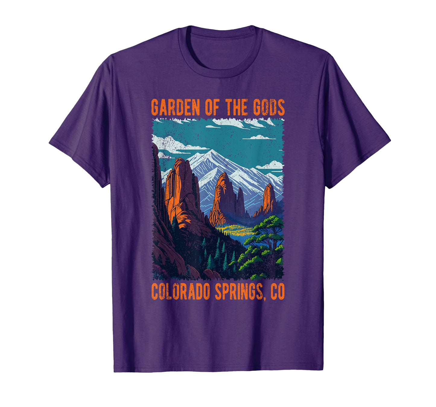 Garden of the Gods Colorado Springs CO USA Distressed Design T-Shirt